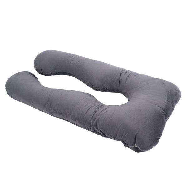 Schwangerschaftskissen Stillkissen U-Form 140 x 70 cm anthrazit