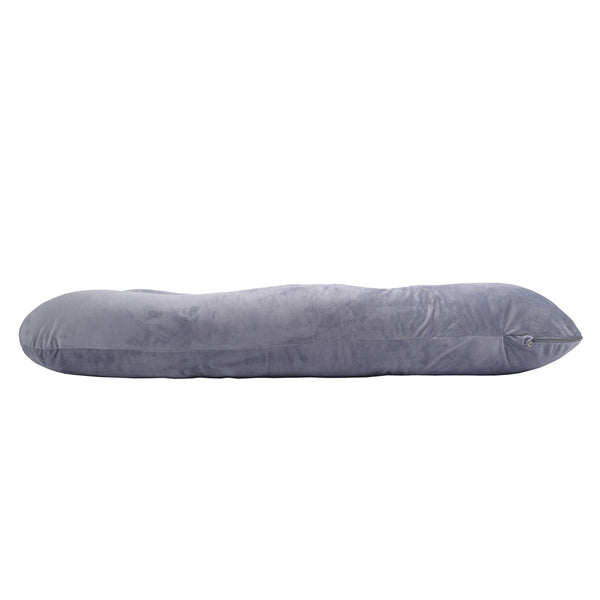 Schwangerschaftskissen Stillkissen U-Form 140 x 70 cm grau