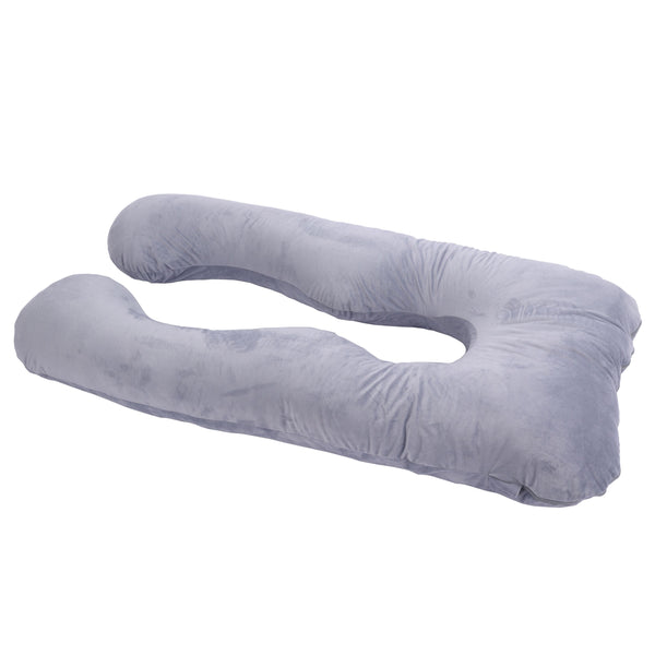Schwangerschaftskissen Stillkissen U-Form 140 x 70 cm grau