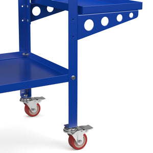 Schweisstisch mit Rollen 128 x 55 x 88 cm blau