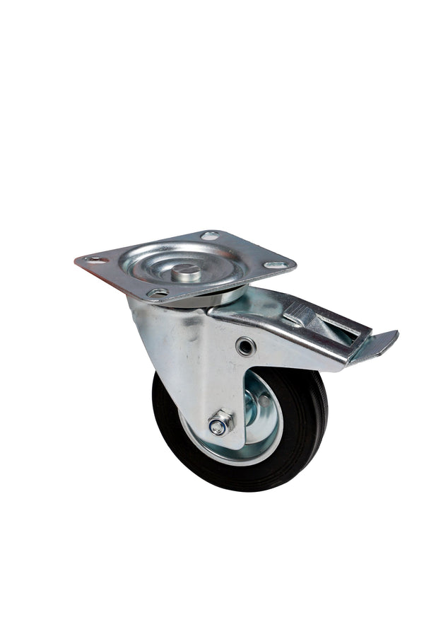 Schwerlastrollen Vollgummi 4er Set 200 mm