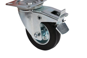 Schwerlastrollen Vollgummi 4er Set 200 mm