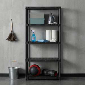 Schwerlastregal 90 x 43 x 185 cm schwarz