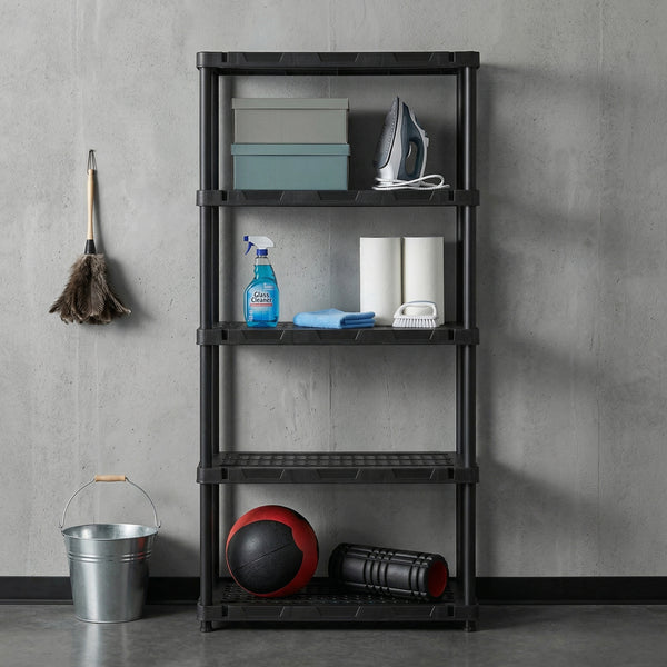 Schwerlastregal 90 x 43 x 185 cm schwarz