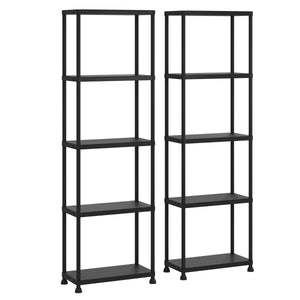 Schwerlastregal 2er Set schwarz 60 x 30 x 175 cm