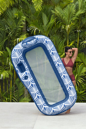 Schwimmliege Comfort Plush mit Sonnenschutzdach 190 x 104 cm