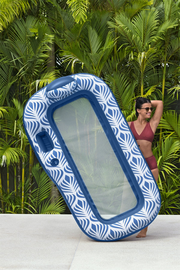 Schwimmliege Comfort Plush mit Sonnenschutzdach 190 x 104 cm