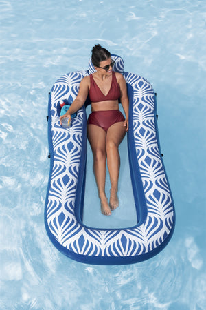 Schwimmliege Comfort Plush mit Sonnenschutzdach 190 x 104 cm