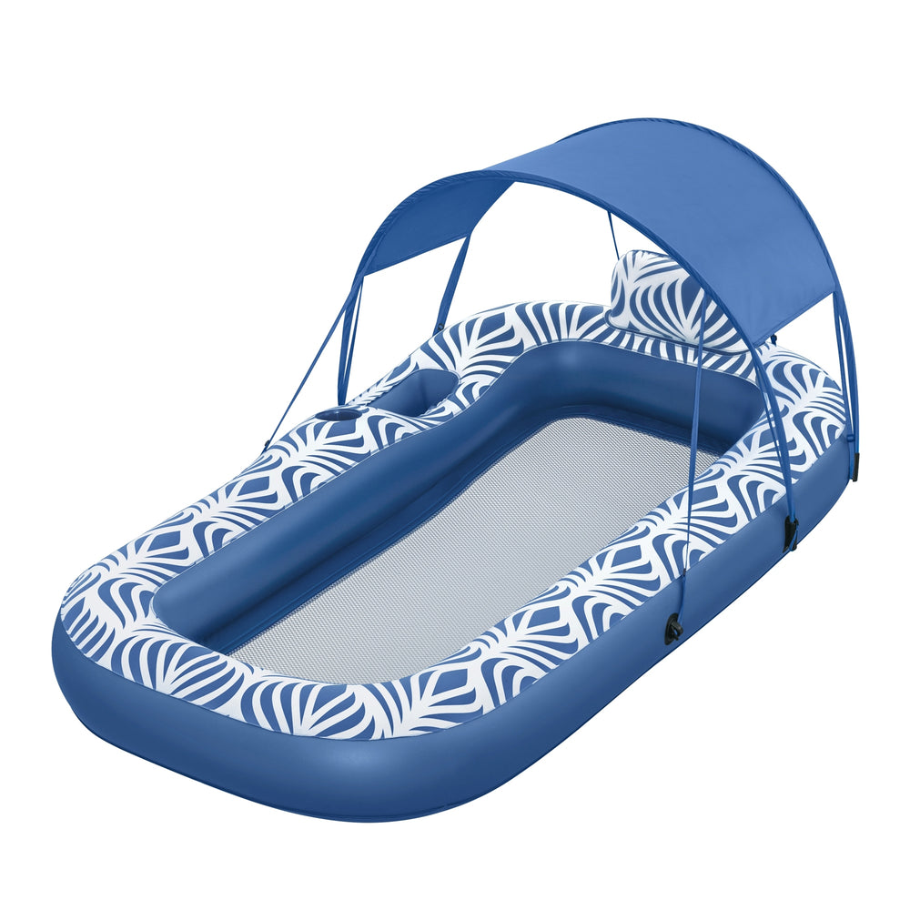 Transat flottant Comfort Plush avec pare-soleil 190 x 104 cm