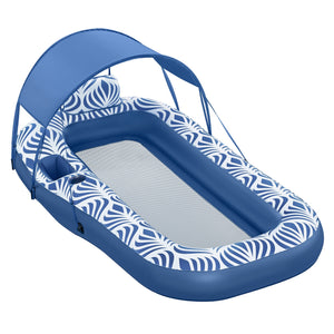 Schwimmliege Comfort Plush mit Sonnenschutzdach 190 x 104 cm