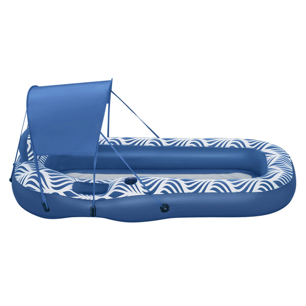 Schwimmliege Comfort Plush mit Sonnenschutzdach 190 x 104 cm