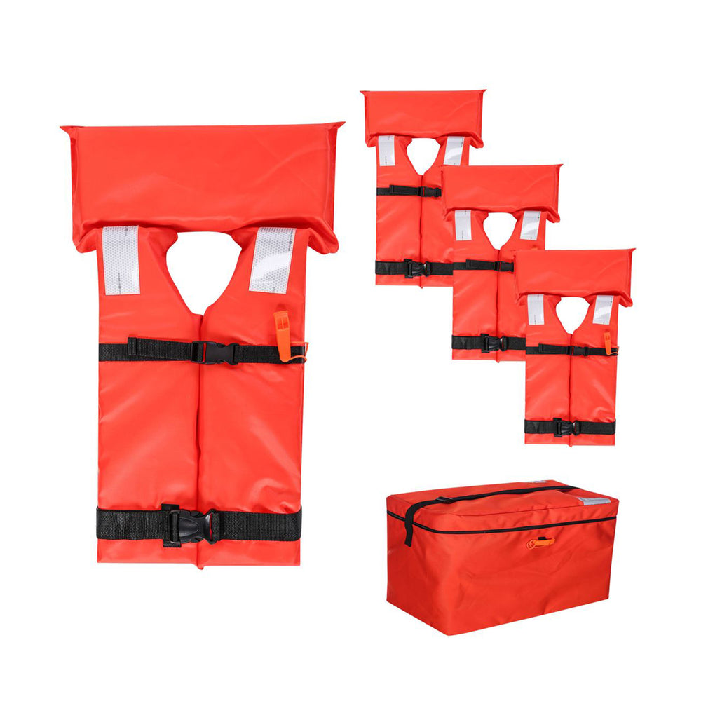 Life jacket set of 4 including bag