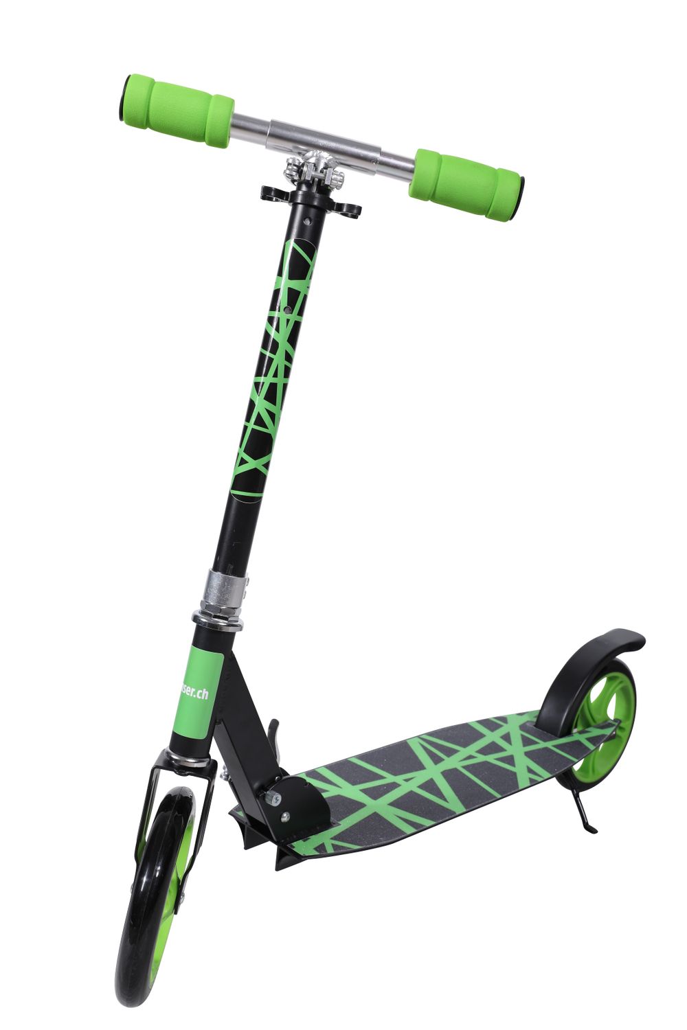 Green scooter kickboard