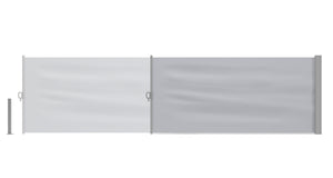 Side awning 100 x 400 cm gray