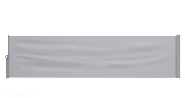 Side awning 100 x 400 cm gray