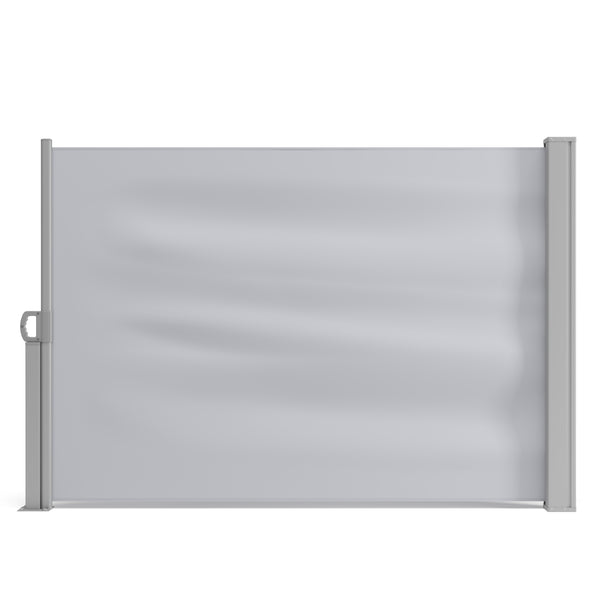 Side awning 100 x 400 cm gray