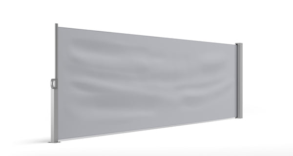 Side awning 100 x 400 cm gray
