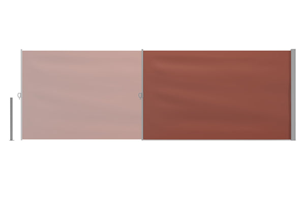 Side awning 160 x 400 cm brown