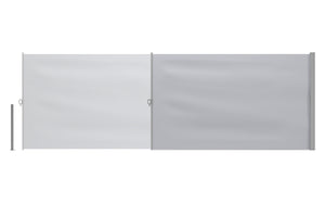 Side awning 160 x 400 cm gray
