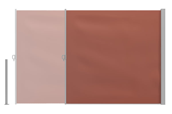 Side awning 180 x 300 cm brown