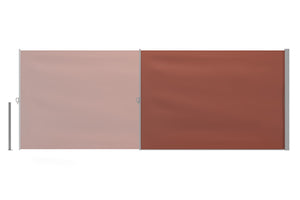 Side awning 180 x 400 cm brown