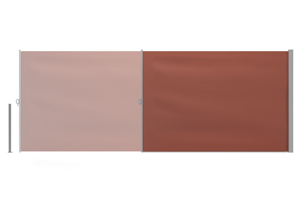 Side awning 180 x 400 cm brown