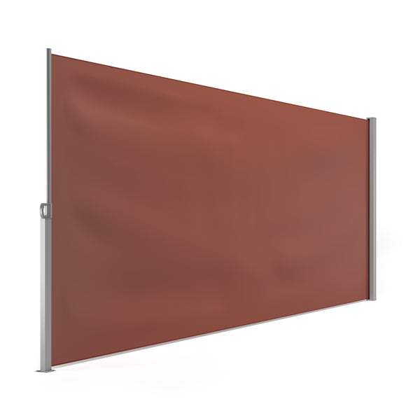 Side awning 180 x 400 cm brown