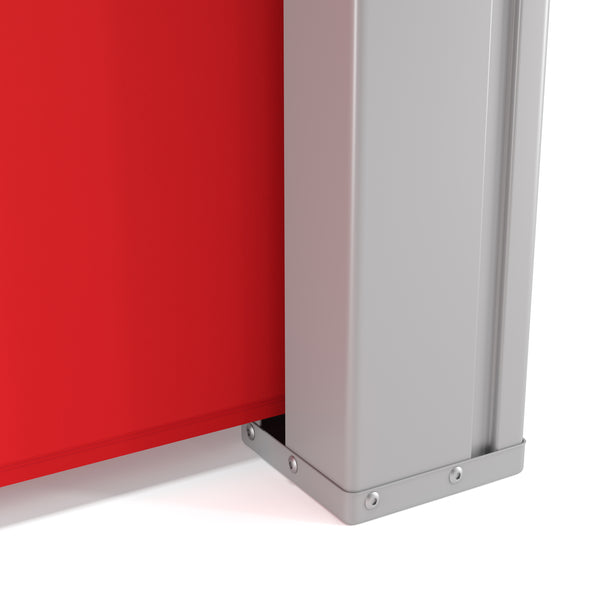 Side awning 200 x 400 cm red