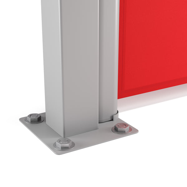 Side awning 200 x 400 cm red