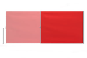 Side awning 200 x 400 cm red