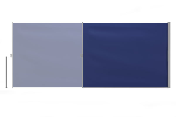 Side awning 200 x 400 cm blue