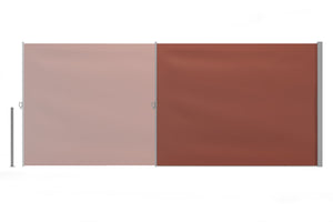 Side awning 200 x 400 cm brown