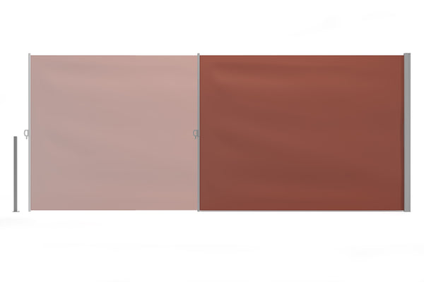 Side awning 200 x 400 cm brown