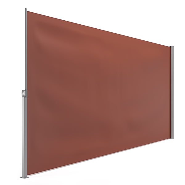 Side awning 200 x 400 cm brown