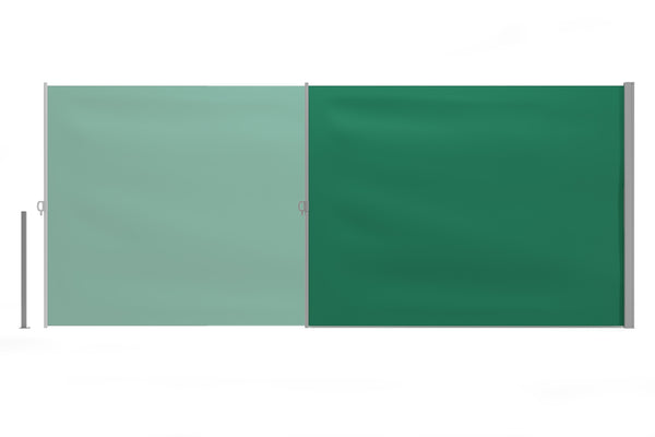 Side awning 200 x 400 cm green
