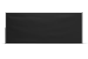 Side awning 200 x 400 cm black