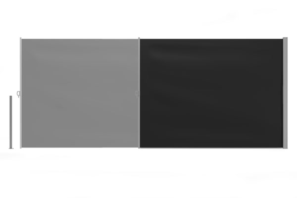 Side awning 200 x 400 cm black