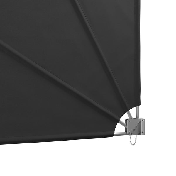 Side awning, fan-shaped, 140 x 140 cm, anthracite