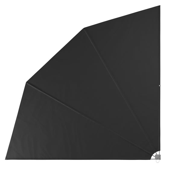 Side awning, fan-shaped, 210 x 210 cm, anthracite