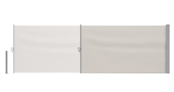 Side awning 120 x 400 cm beige