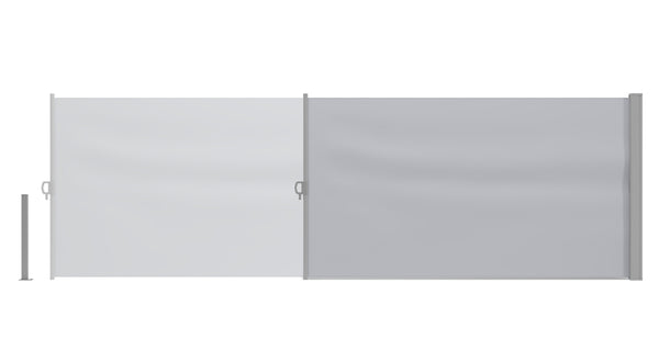 Side awning 120 x 400 cm gray