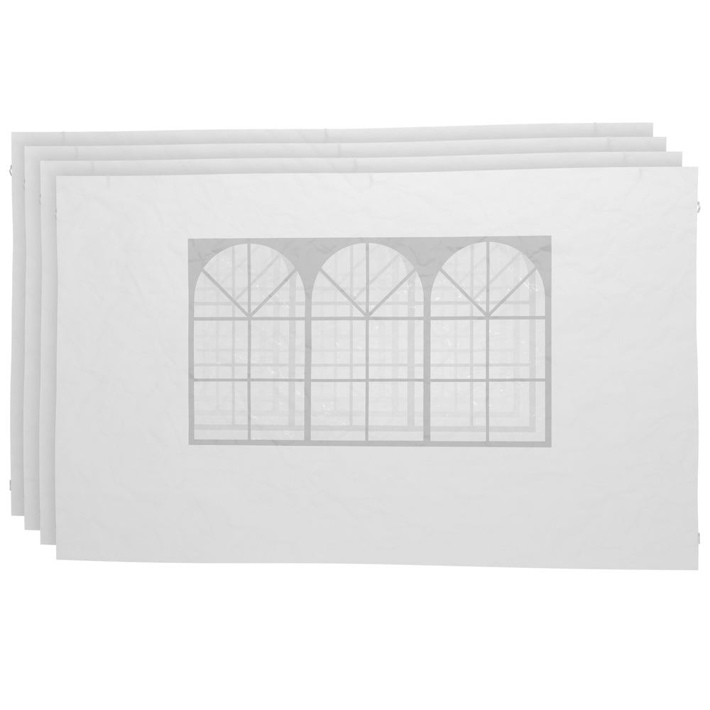 4 Seitenwände, Pavillon 3x3m, weiss