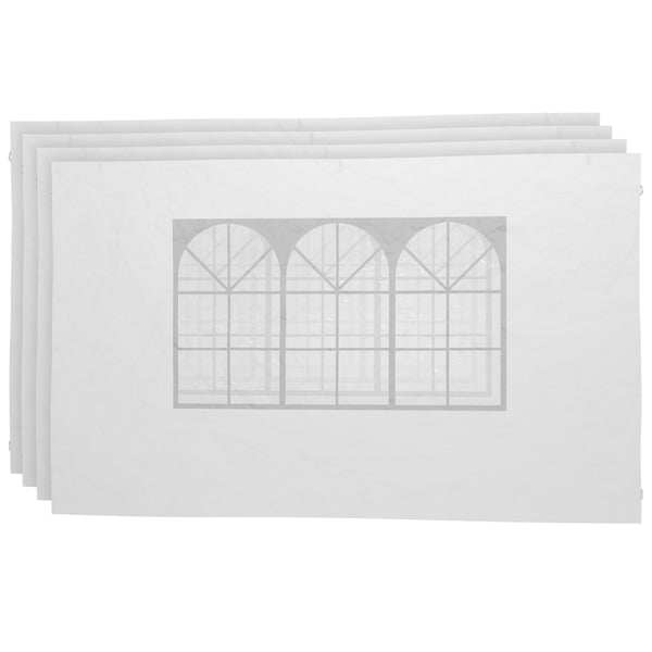 4 Seitenwände, Pavillon 3x3m, weiss