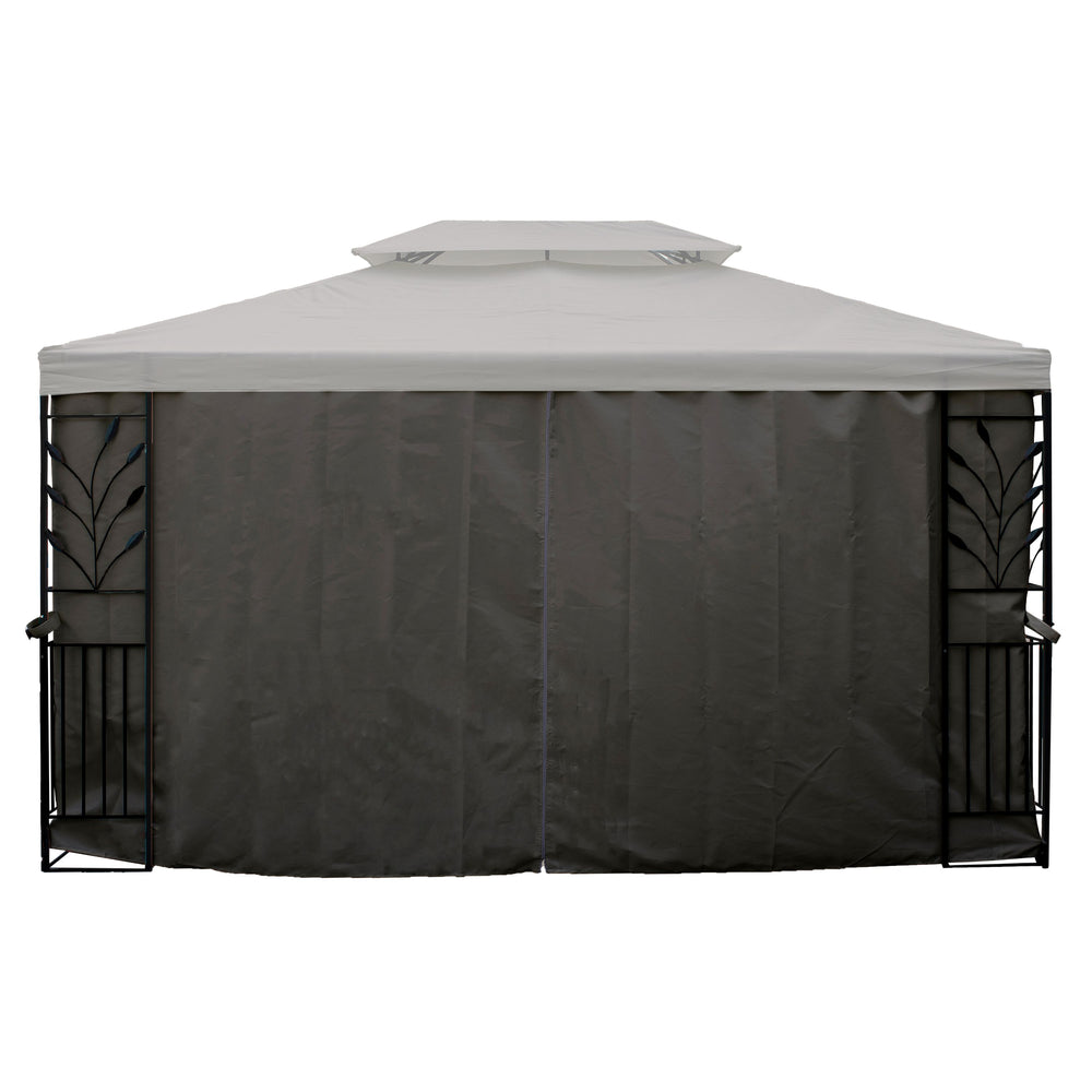 Seitenwände Gartenpavillon LAVEN 4 x 3 m anthrazit