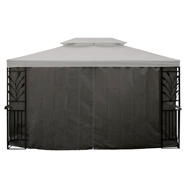 Seitenwände Gartenpavillon LAVEN 4 x 3 m anthrazit