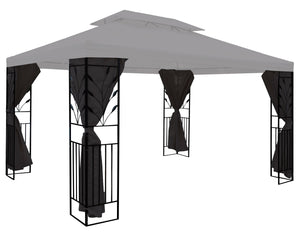 Seitenwände Gartenpavillon LAVEN 4 x 3 m anthrazit