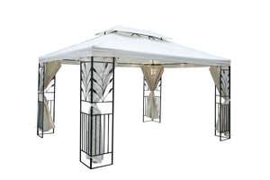 Side panels for gazebo, beige, 4 pieces