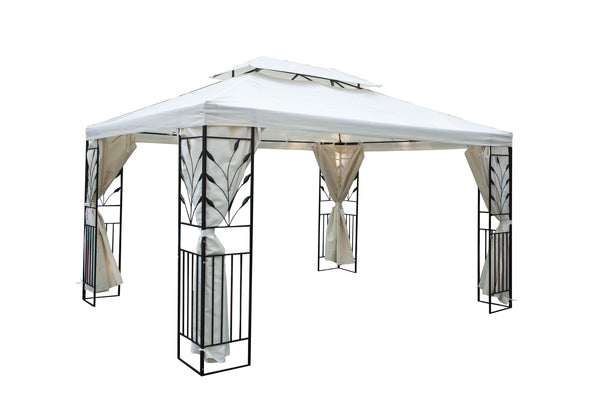 Side panels for gazebo, beige, 4 pieces