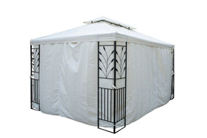 Side panels for gazebo, beige, 4 pieces
