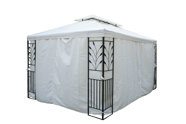 Side panels for gazebo, beige, 4 pieces